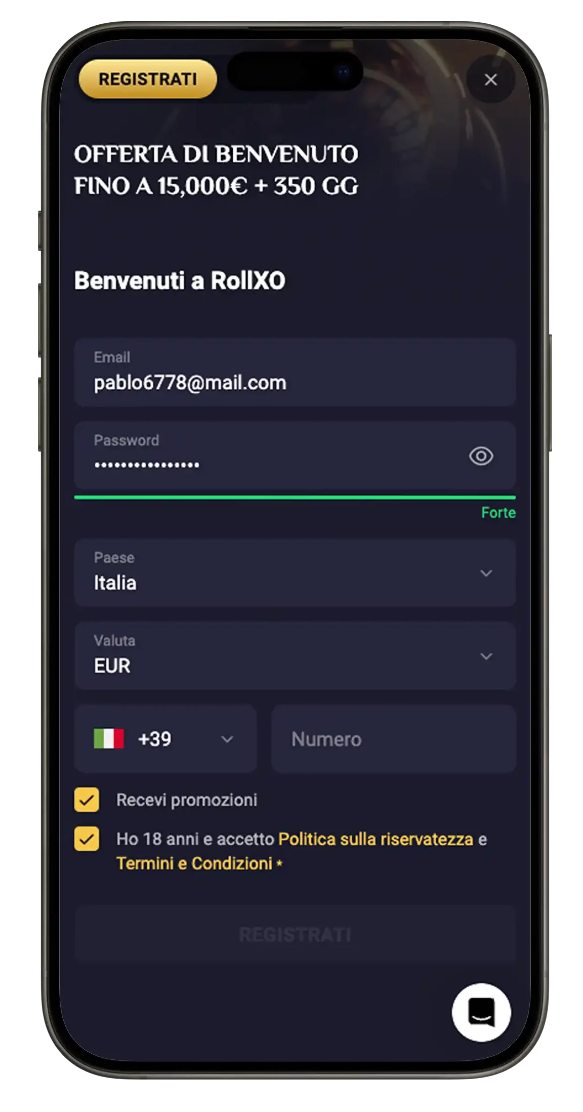 Registrazione e Deposito